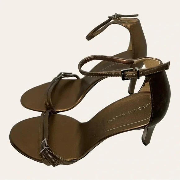 Women’s ANTONIO MELANI HEELS OPEN TOES STRAPS ACROSS STRAP AROUND ANKLE SZ 6.5 - Picture 5 of 11